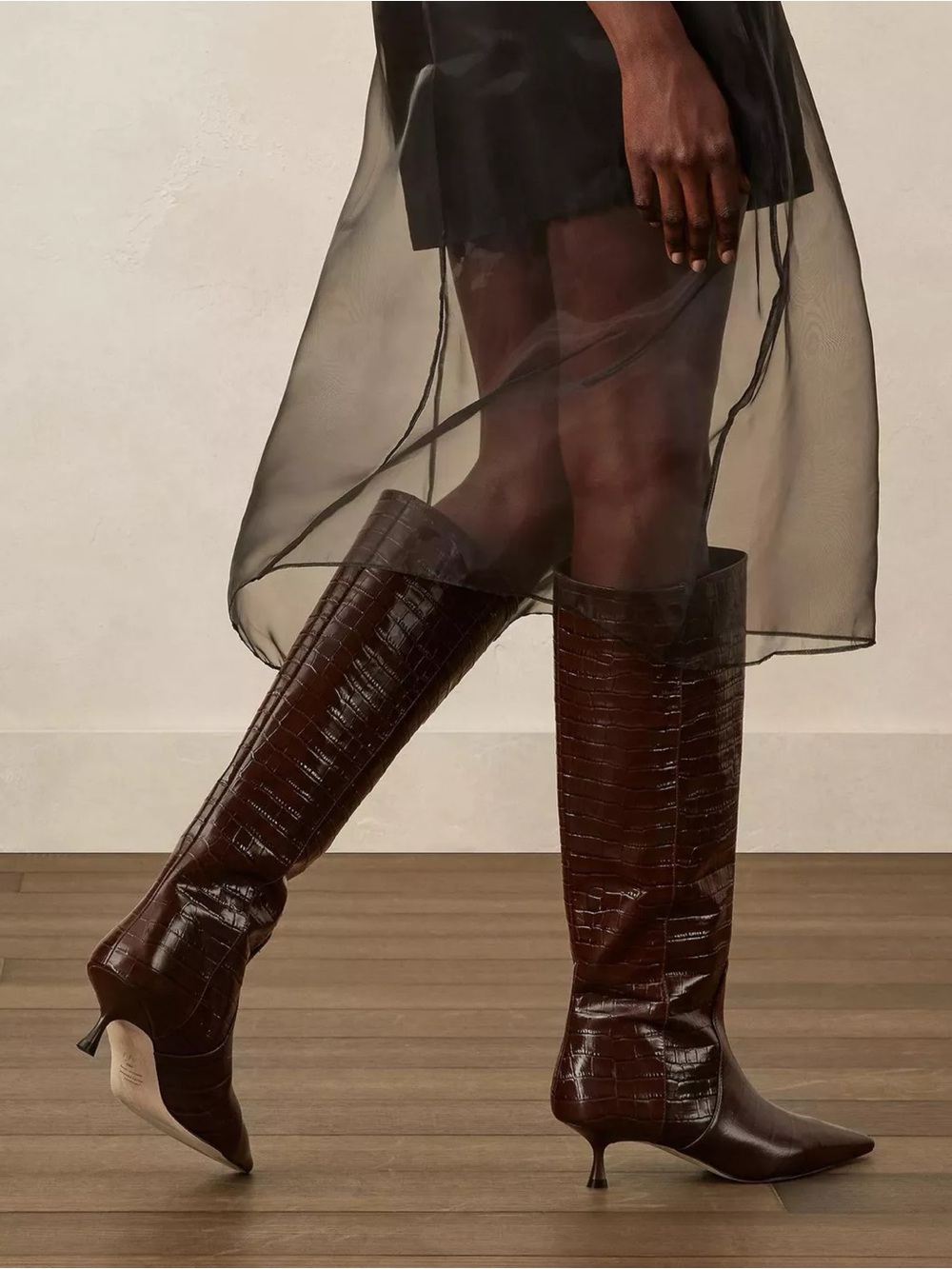 New Stuart Weitzman Naomi 50 High Boot Auburn Brown Sz 8.5 - Picture 2 of 16